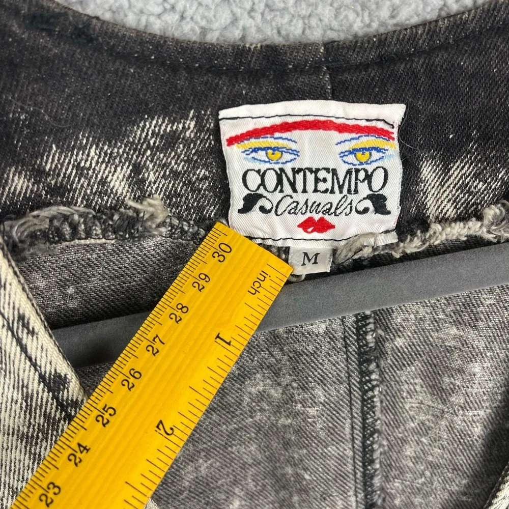 Vintage Acid Wash Gray Denim Jacket - Picture 9 of 10